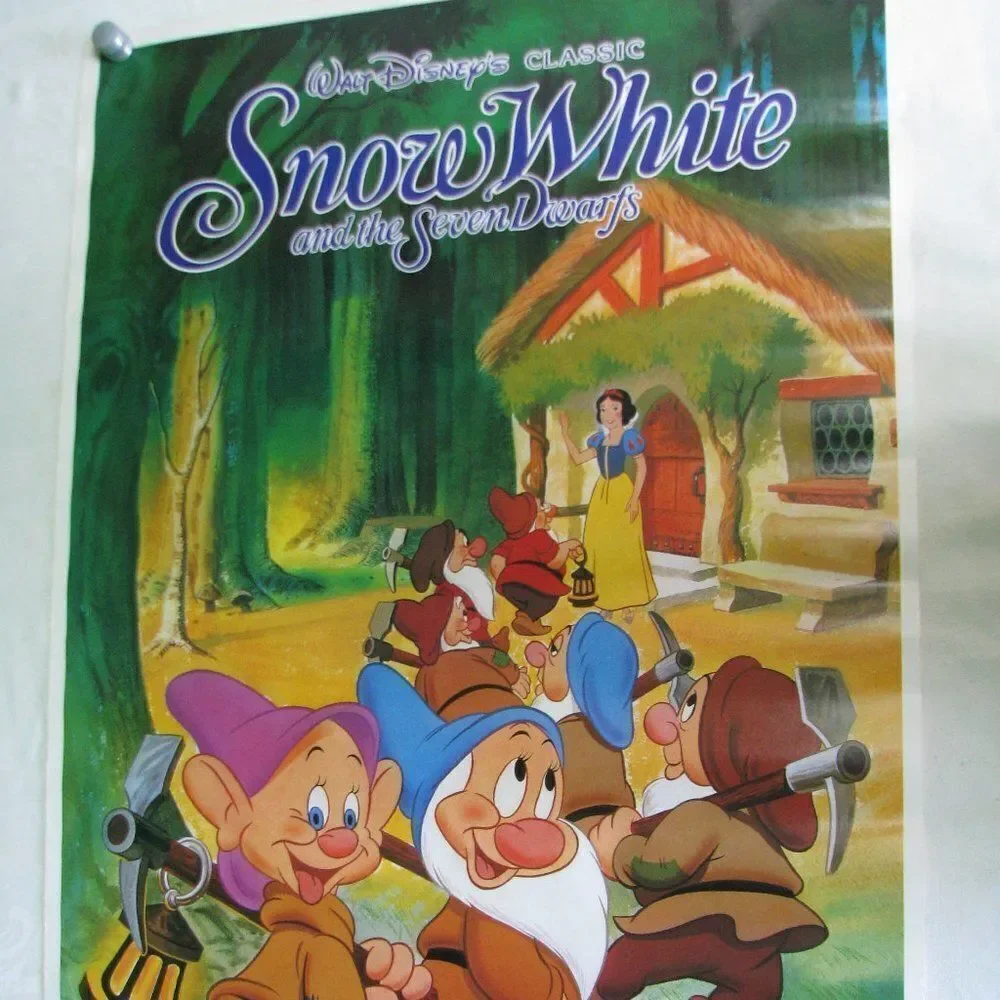 Vintage Snow White 50th Anniversary Movie  Poster
